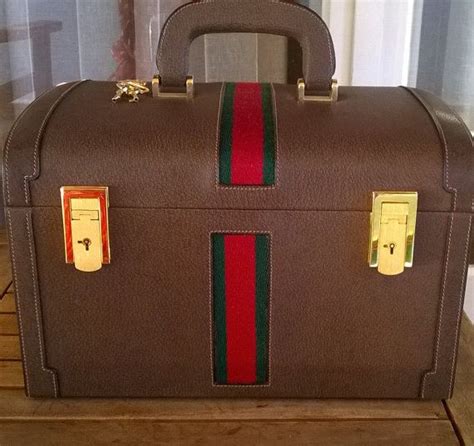 gucci vintage train case|Gucci vintage train case brown.